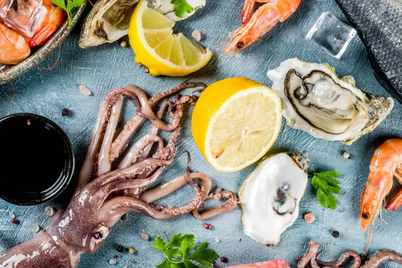 Detalle marisco fresco